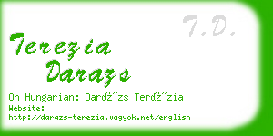 terezia darazs business card